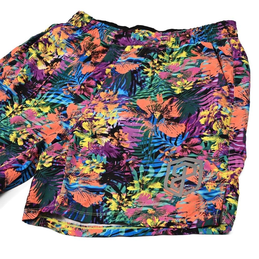 Born Primitive Training Shorts Mens Medium Stretch Abstract Floral Athletic Gym